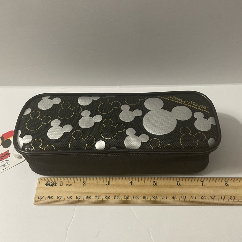 Disney Mickey Mouse Black and Gold Pencil Case/Make-up Case - Picture 4 of 6